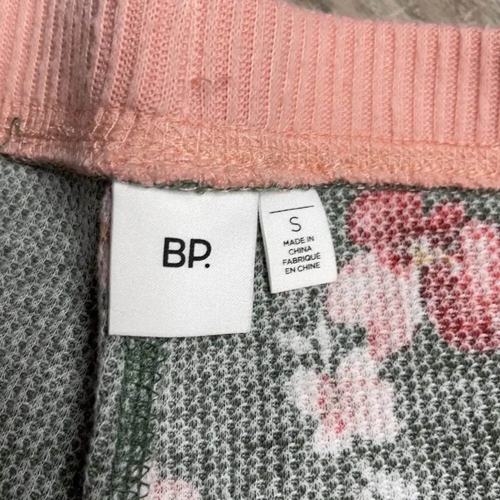 NORDSTROM BP Women's Pink Green Floral Thermal Pajama Pants